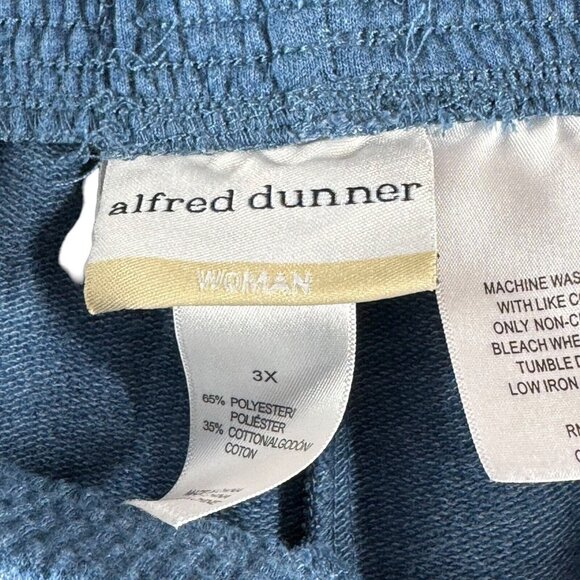 Alfred Dunner Women Size 3XL Pull On Classic Fit Pants Sweatpants XXXL Blue - Picture 2 of 5